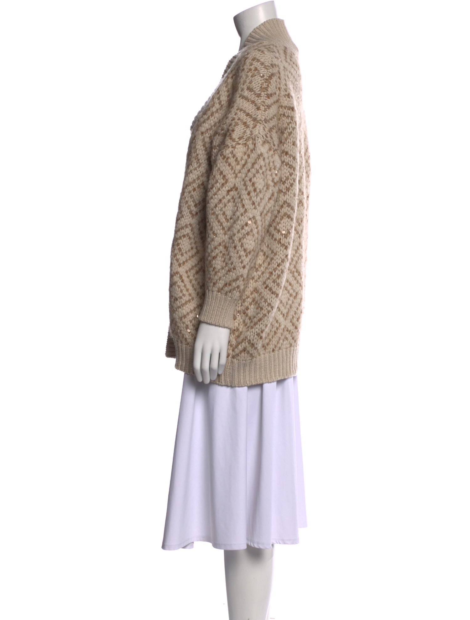 Brunello Cucinelli Virgin Wool Printed Sweater