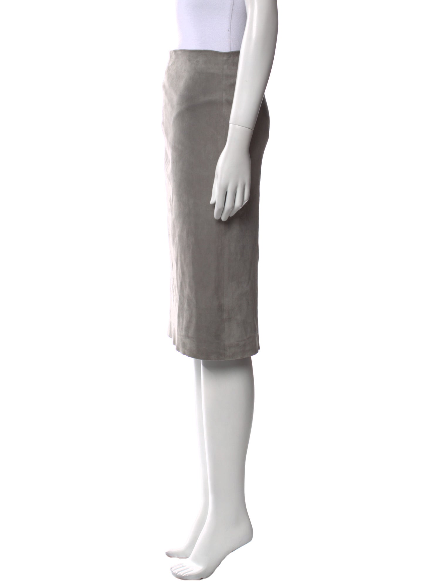 Brunello Cucinelli Leather Knee-Length Skirt