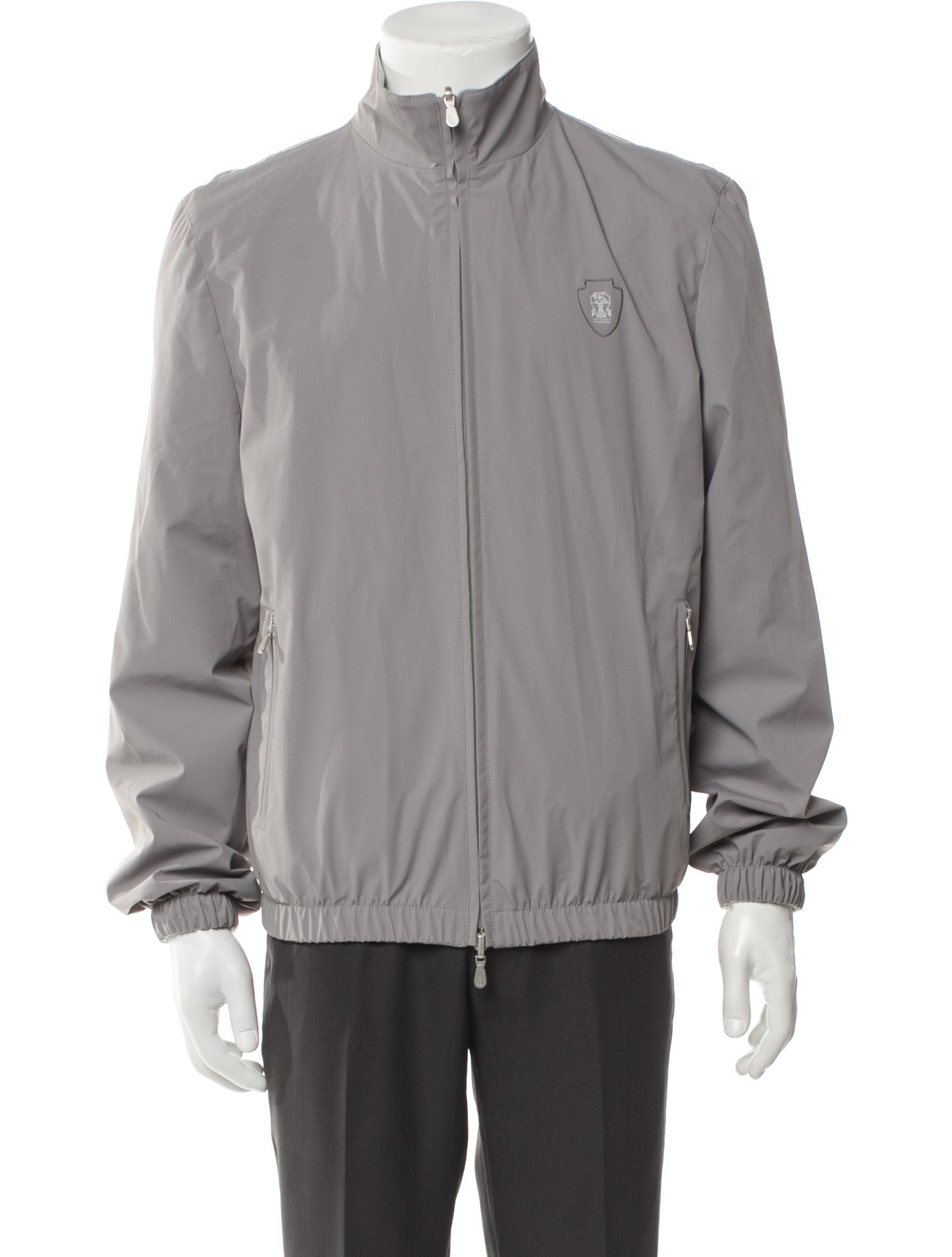 Brunello Cucinelli Silk Striped Windbreaker