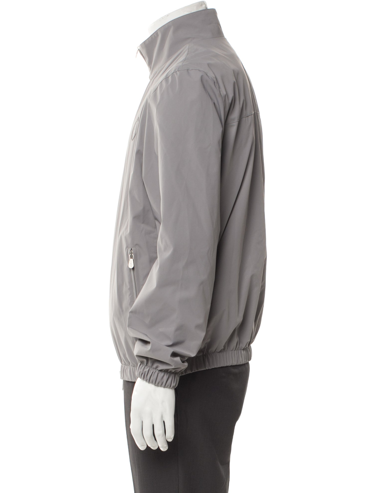 Brunello Cucinelli Silk Striped Windbreaker