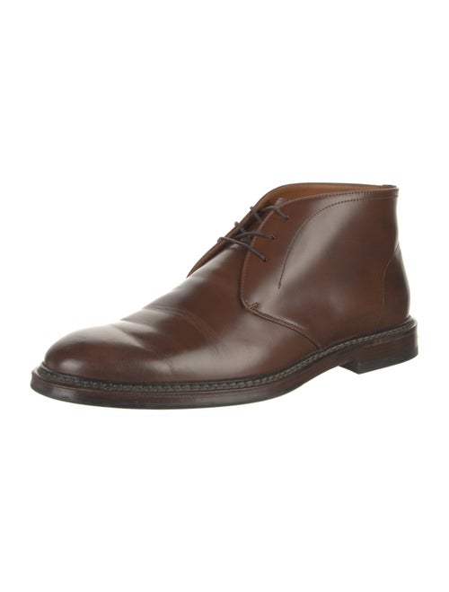 Brunello Cucinelli Leather Lace-Up Boots