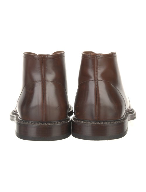 Brunello Cucinelli Leather Lace-Up Boots