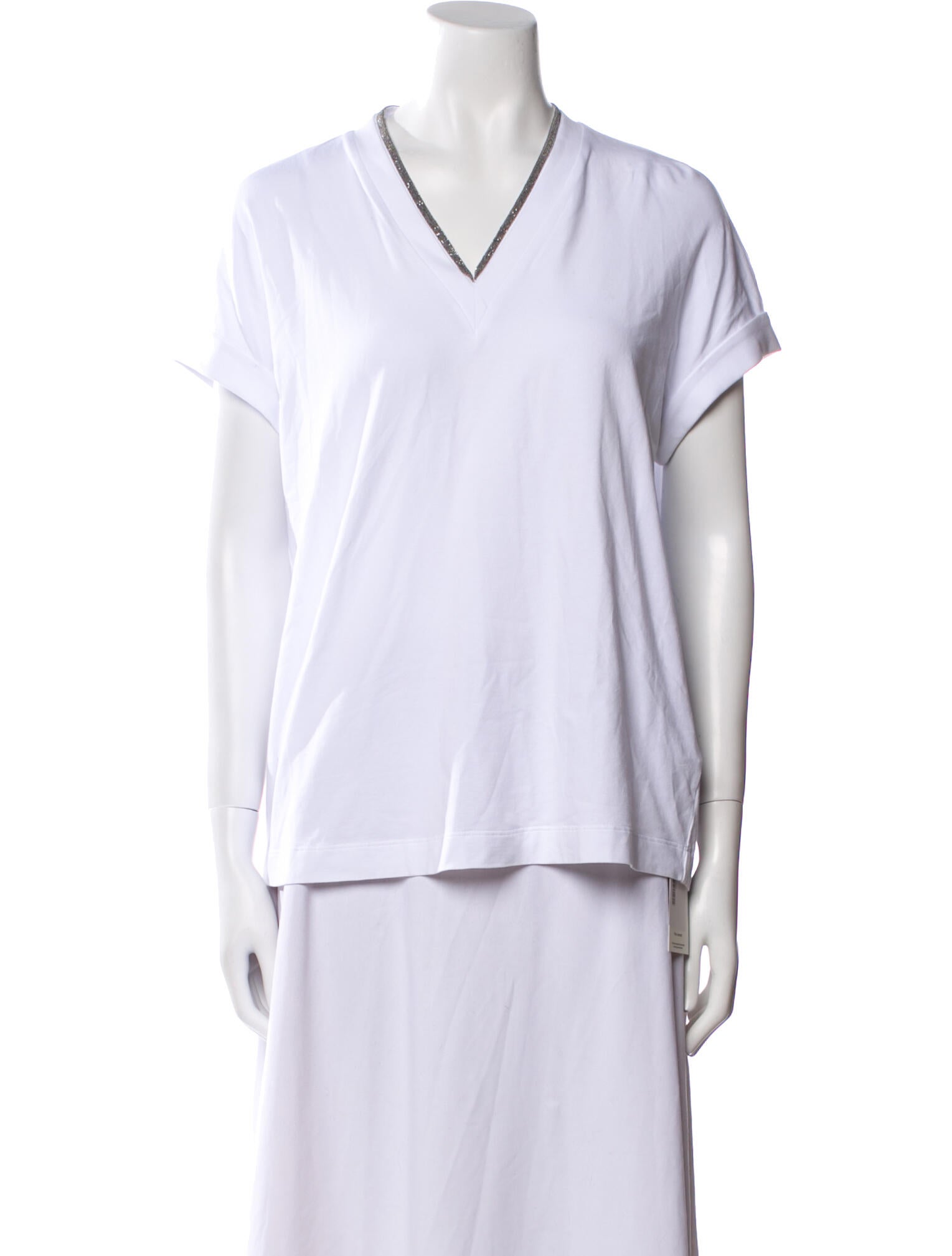 Brunello Cucinelli V-Neck Short Sleeve T-Shirt