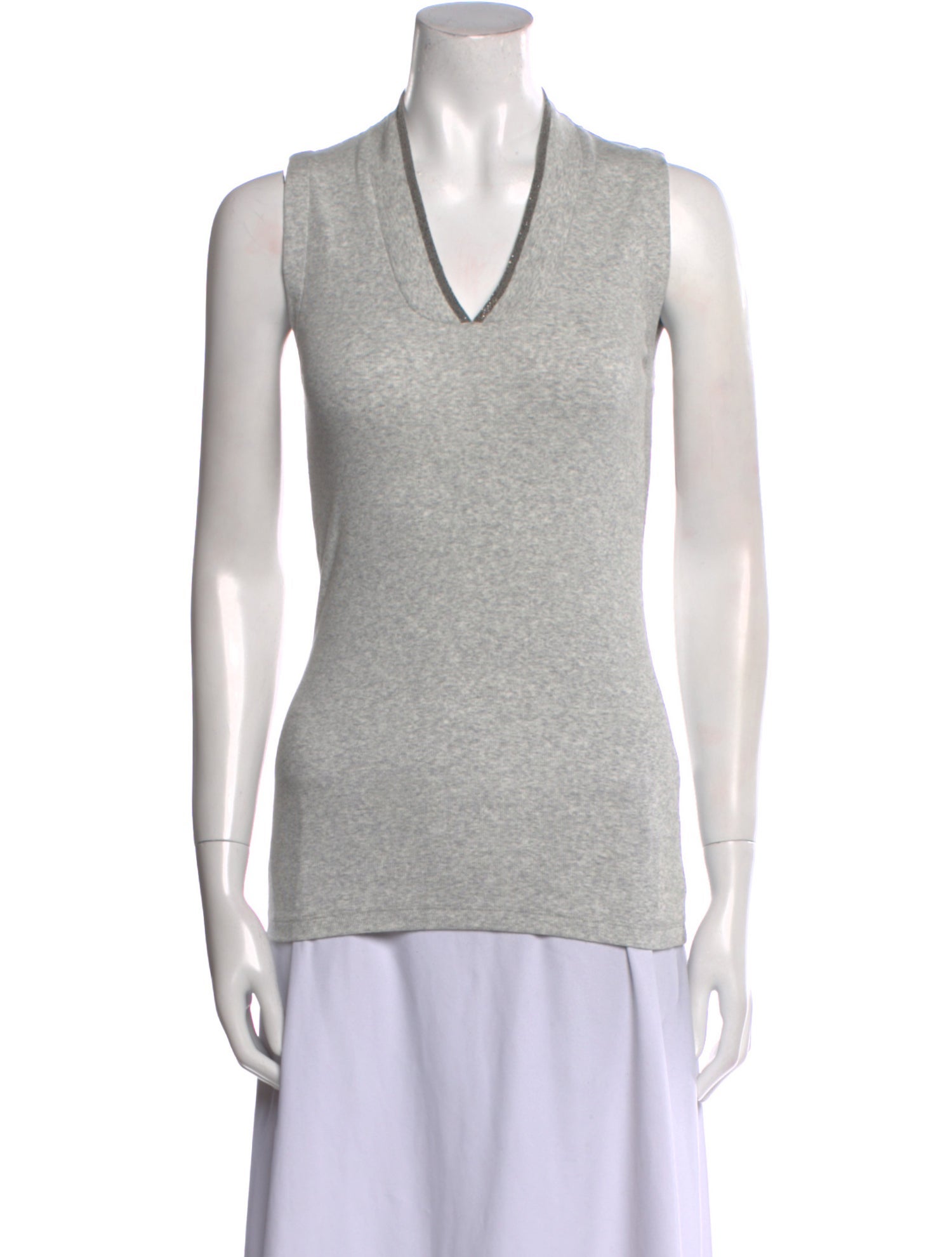 Brunello Cucinelli V-Neck Sleeveless Top