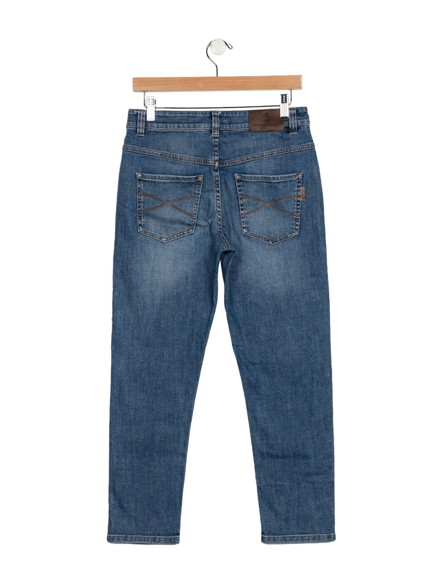 Brunello Cucinelli Mid-Rise Straight Leg Jeans