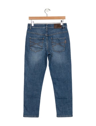 Brunello Cucinelli Mid-Rise Straight Leg Jeans