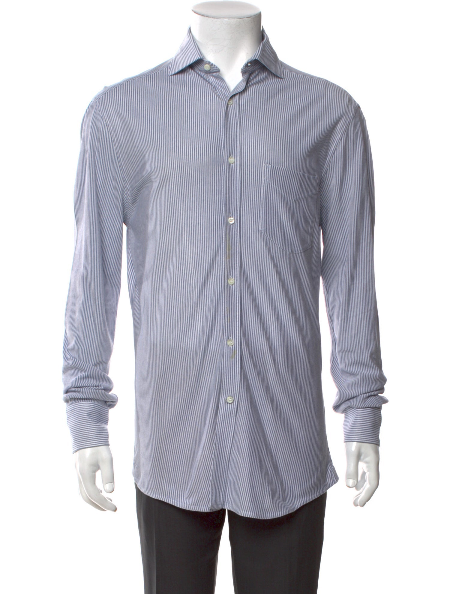 Brunello Cucinelli Striped Long Sleeve Shirt