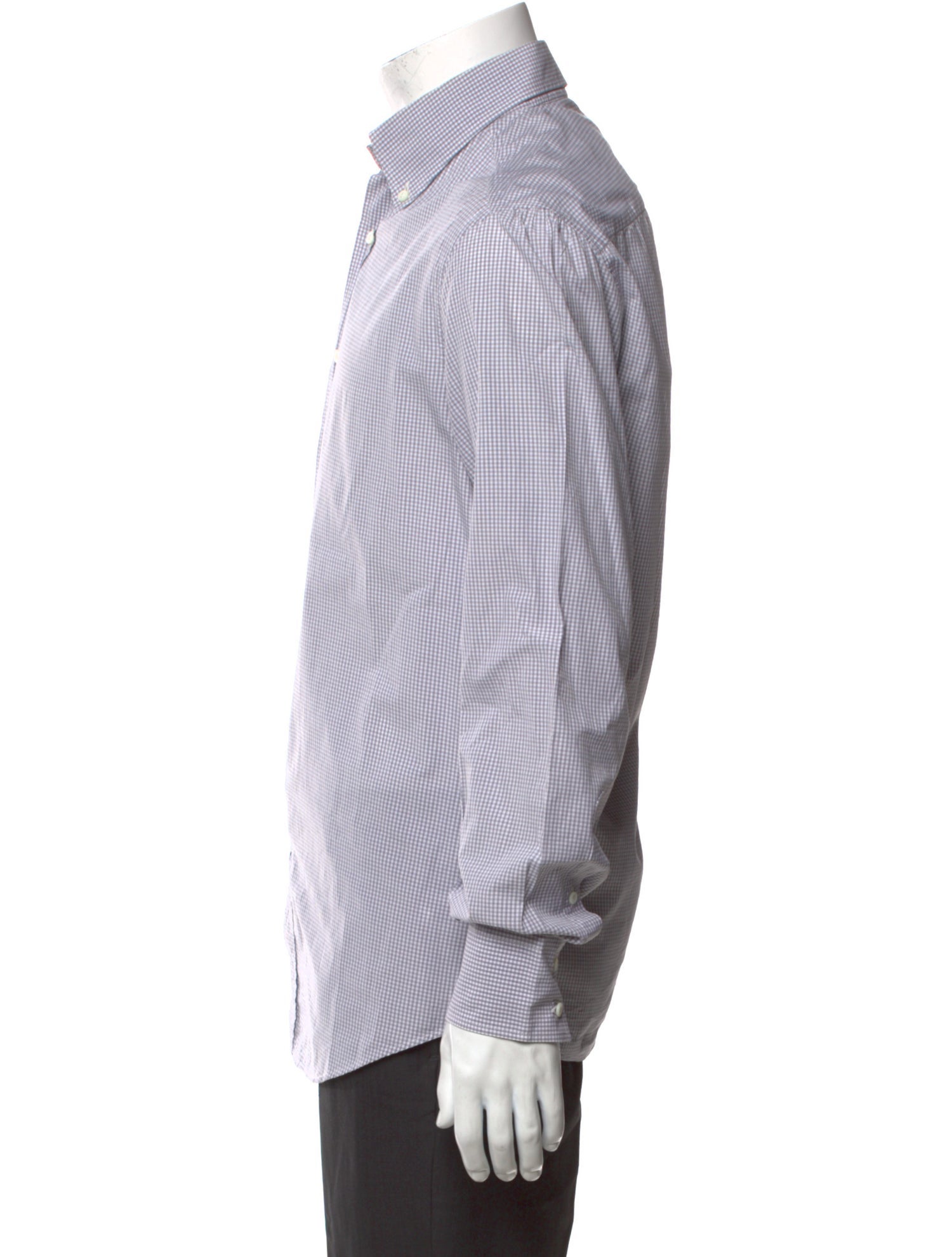 Brunello Cucinelli Plaid Print Long Sleeve Shirt