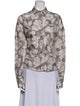 Brunello Cucinelli Silk Printed Button-Up Top