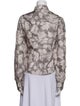 Brunello Cucinelli Silk Printed Button-Up Top