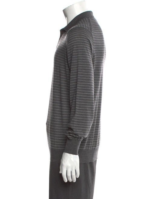 Brunello Cucinelli Cashmere Striped Polo Sweater