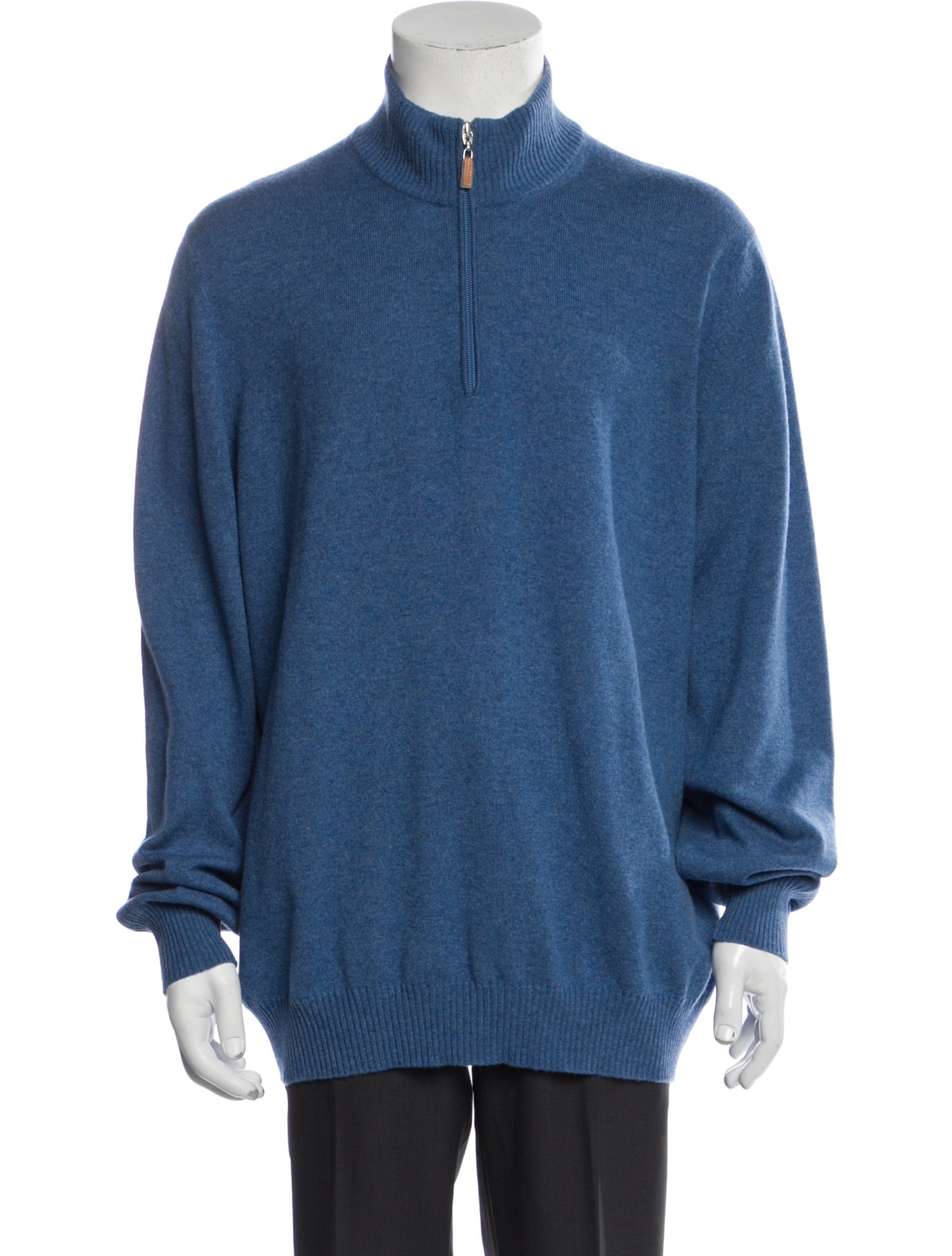 Brunello Cucinelli Cashmere Mock Neck Polo Sweater