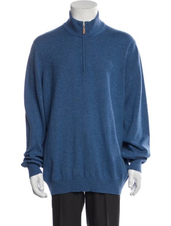 Brunello Cucinelli Cashmere Mock Neck Polo Sweater