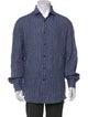 Brunello Cucinelli Linen Striped Dress Shirt