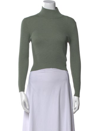 Brunello Cucinelli Turtleneck Long Sleeve Crop Top
