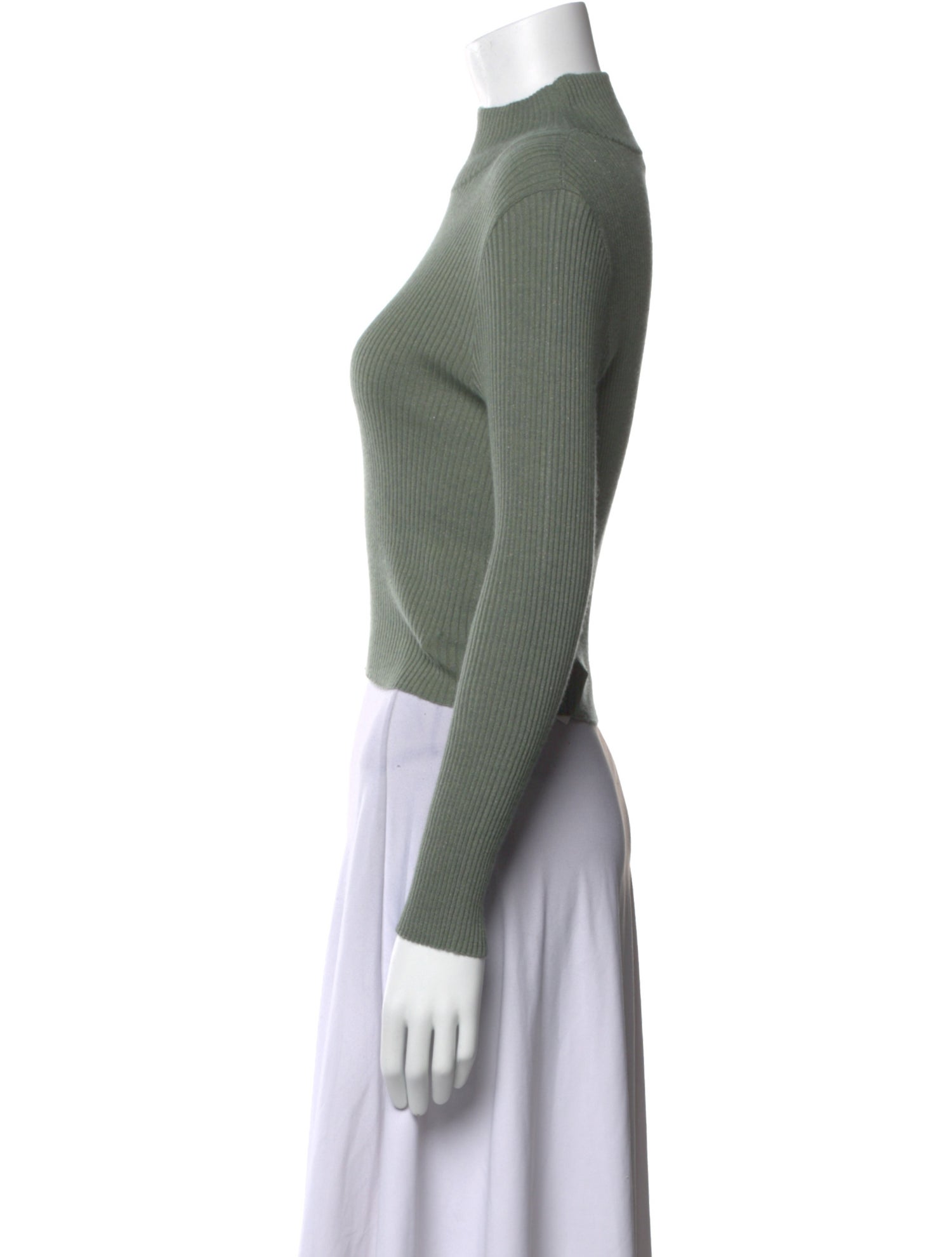 Brunello Cucinelli Turtleneck Long Sleeve Crop Top