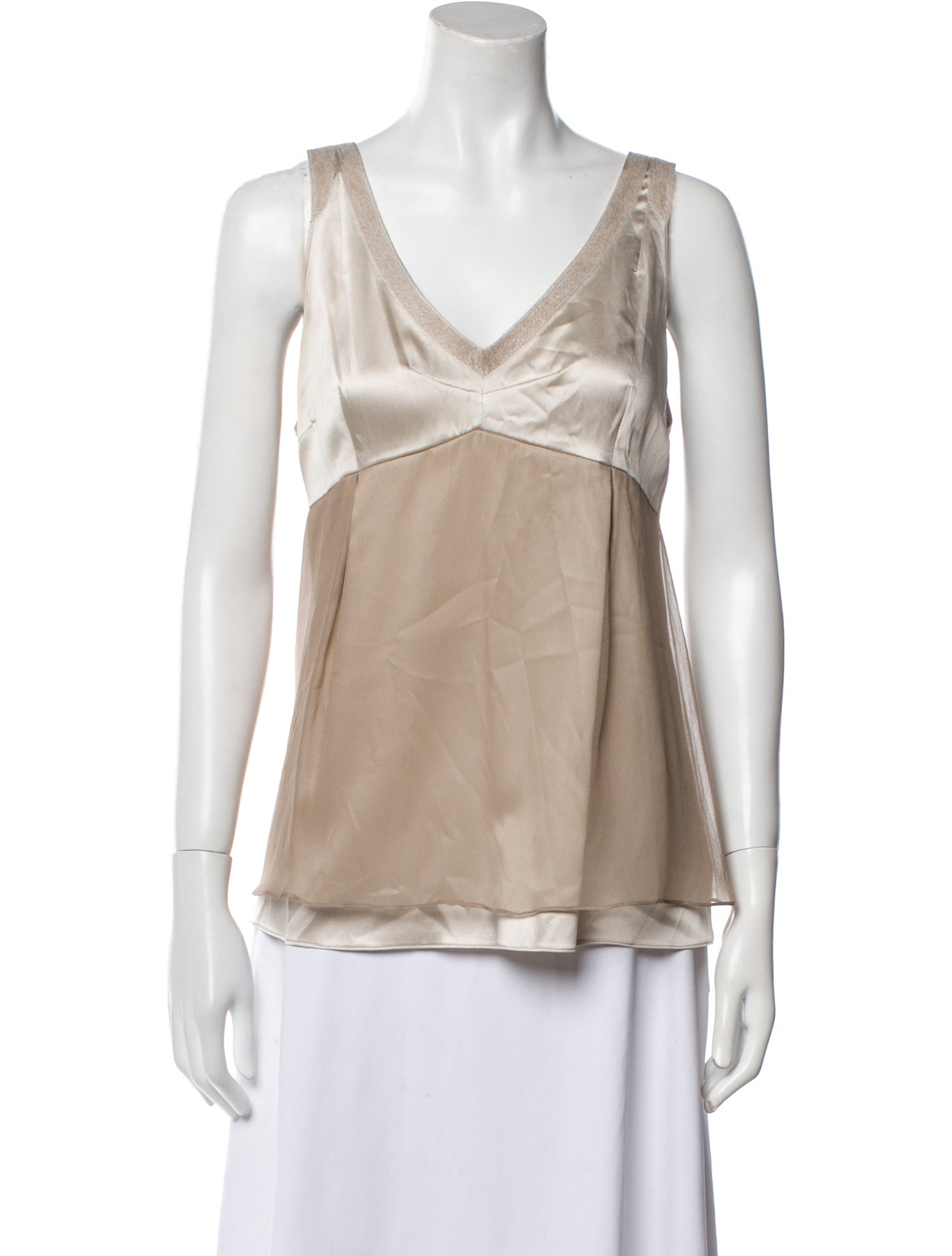 Brunello Cucinelli V-Neck Sleeveless Top