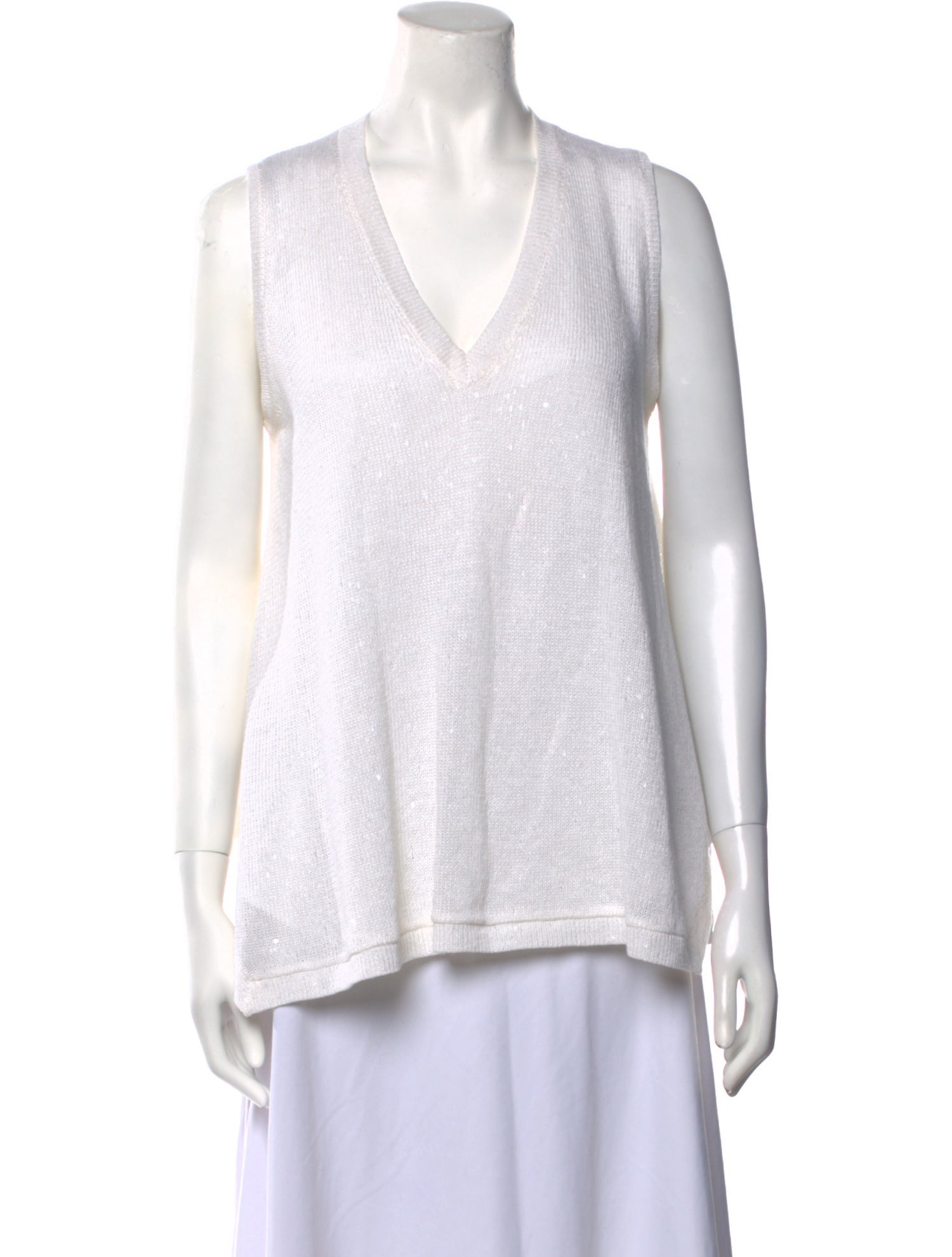 Brunello Cucinelli V-Neck Sleeveless Top
