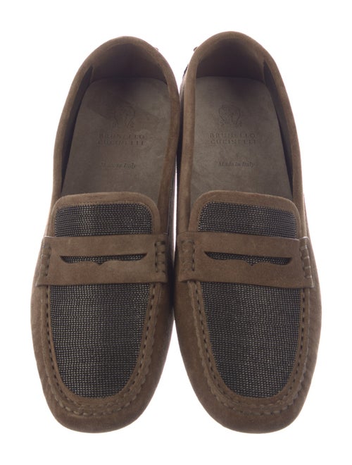 Brunello Cucinelli Monili Suede Loafers