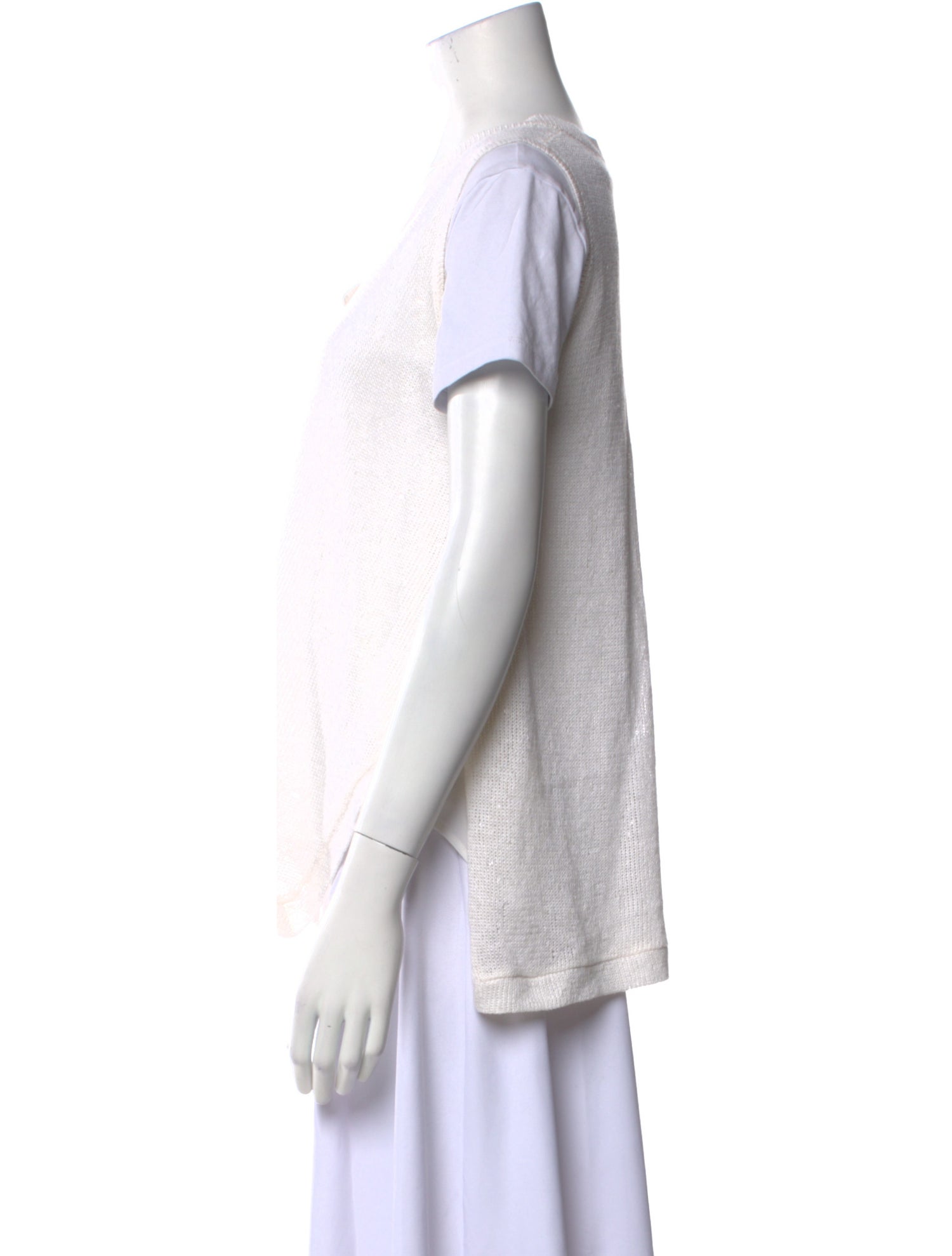 Brunello Cucinelli Linen V-Neck Top