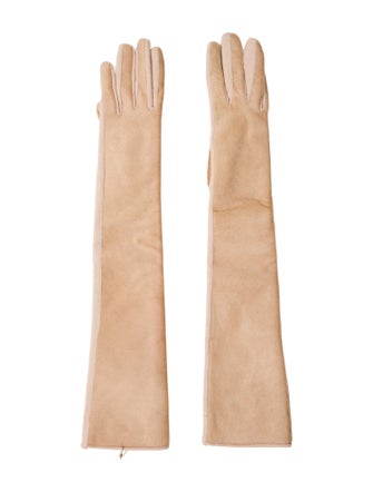 Brunello Cucinelli Pony Hair Long Gloves
