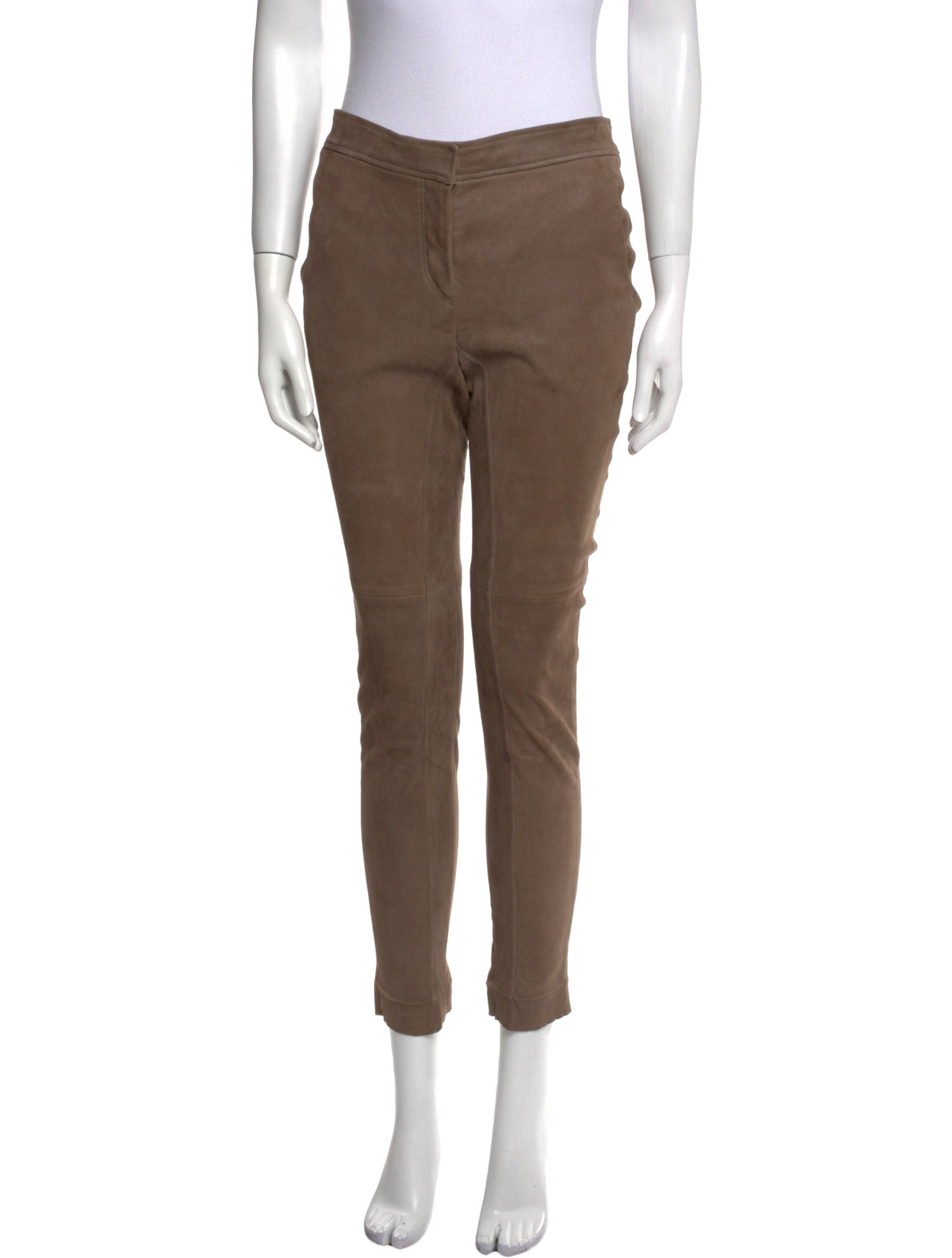 Brunello Cucinelli Leather Skinny Leg Pants