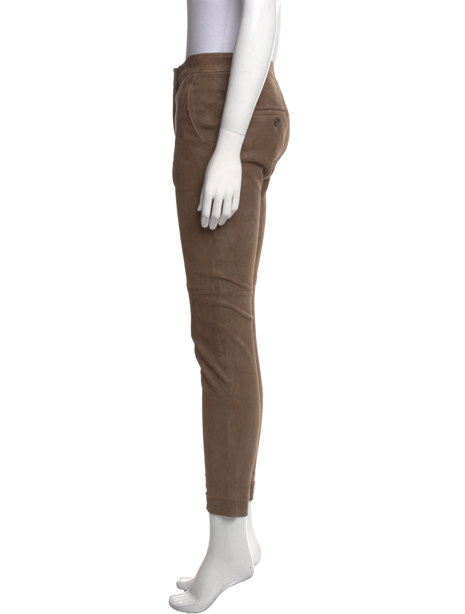 Brunello Cucinelli Leather Skinny Leg Pants