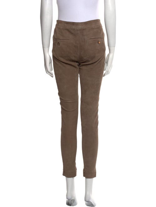 Brunello Cucinelli Leather Skinny Leg Pants