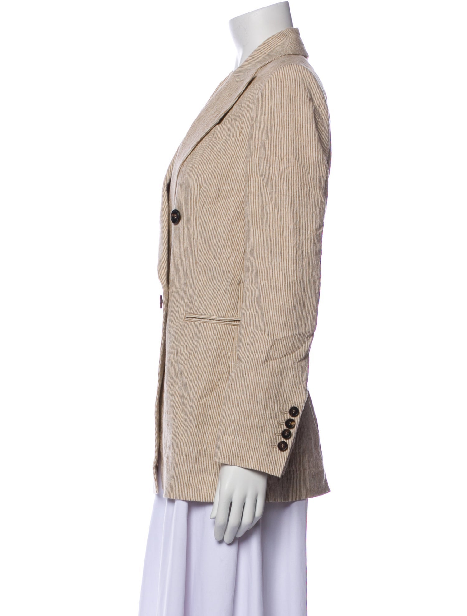 Brunello Cucinelli Linen Striped Blazer
