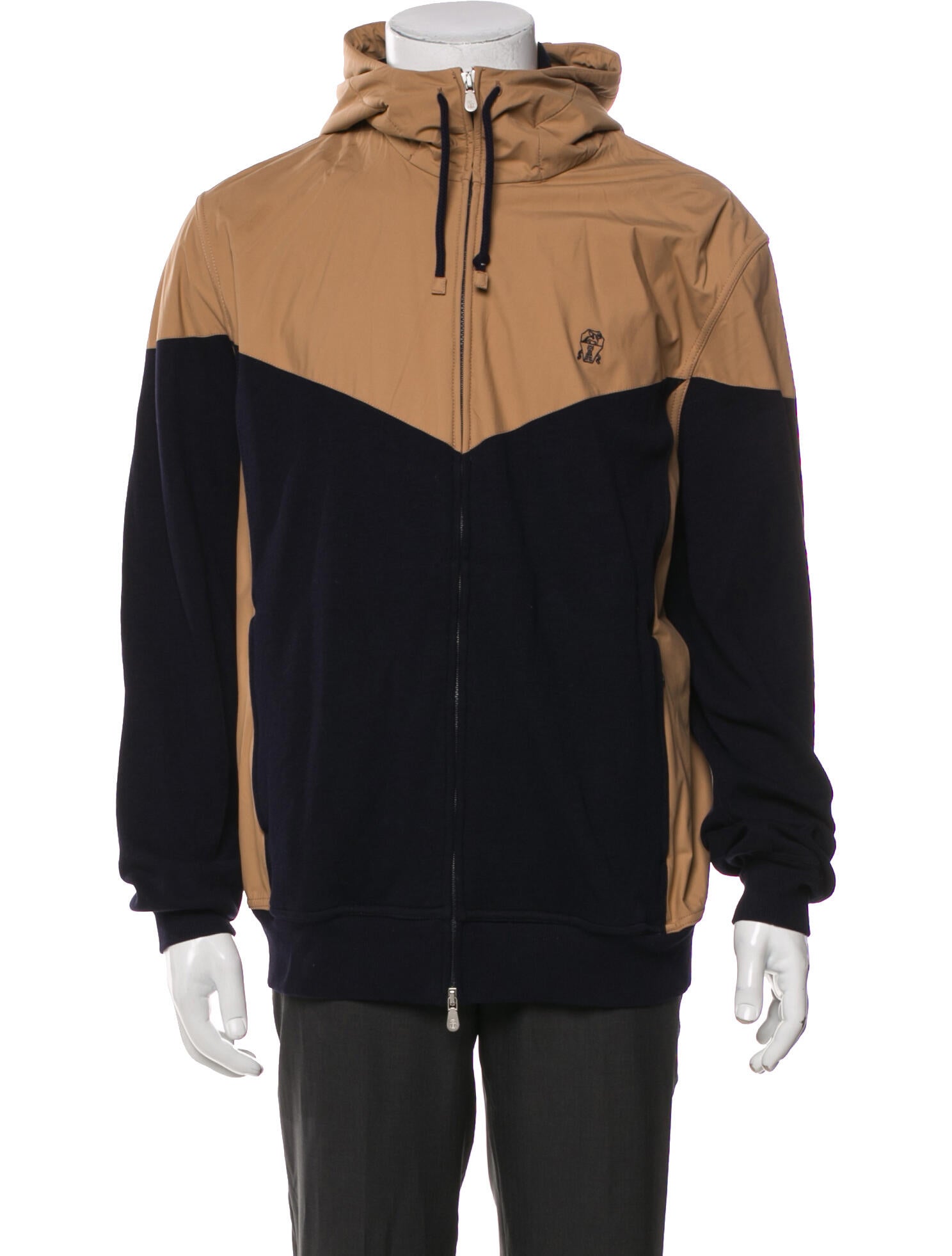 Brunello Cucinelli Colorblock Pattern Windbreaker