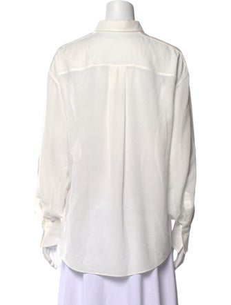 Brunello Cucinelli Long Sleeve Button-Up Top