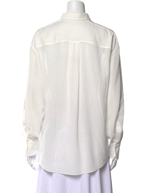 Brunello Cucinelli Long Sleeve Button-Up Top
