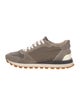 Brunello Cucinelli Suede Colorblock Pattern Sneakers