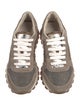 Brunello Cucinelli Suede Colorblock Pattern Sneakers