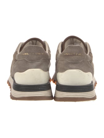 Brunello Cucinelli Suede Colorblock Pattern Sneakers