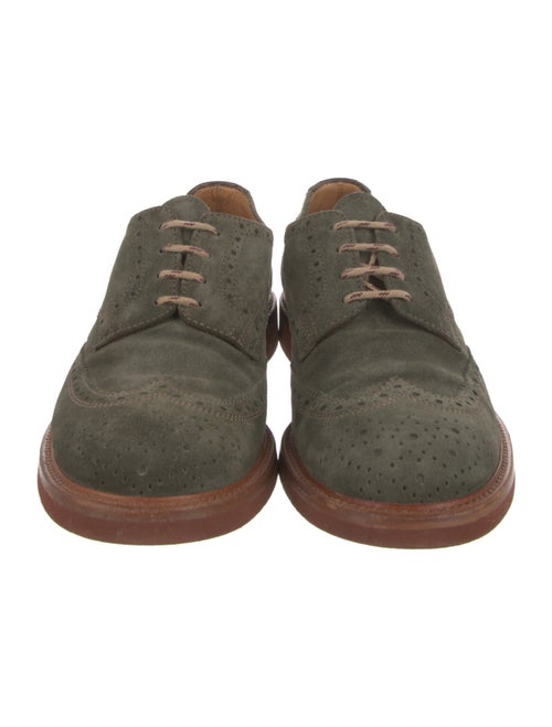Brunello Cucinelli Suede Lasercut Accents Brogues