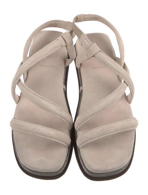 Brunello Cucinelli Suede Studded Accents Espadrilles