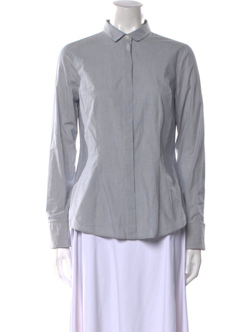 Brunello Cucinelli Long Sleeve Button-Up Top