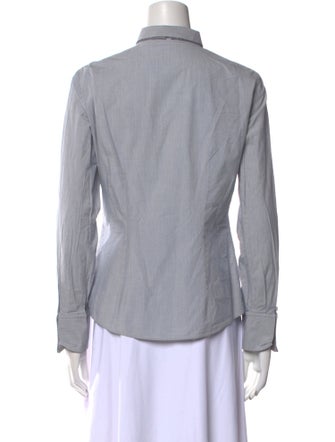Brunello Cucinelli Long Sleeve Button-Up Top