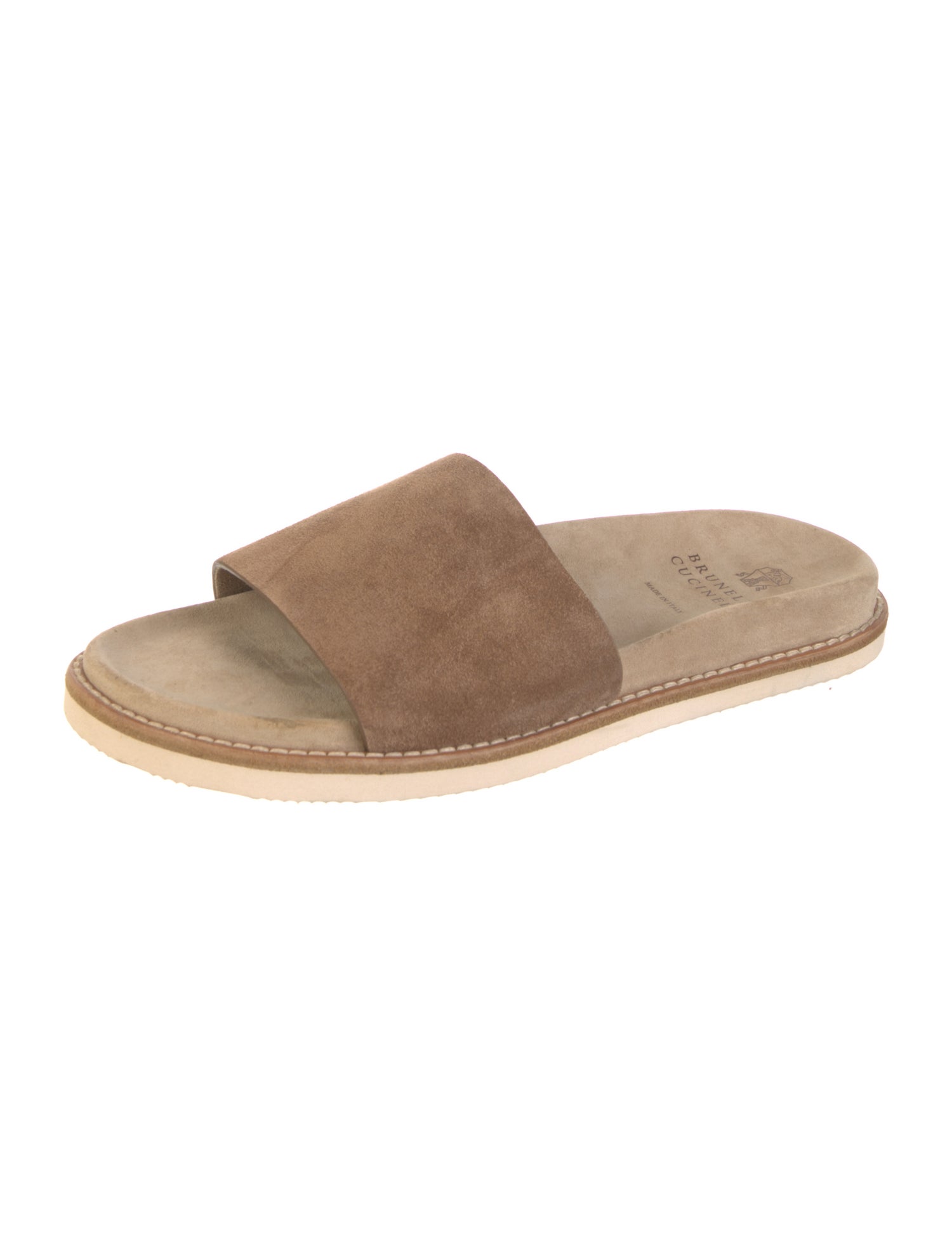 Brunello Cucinelli Suede Slides