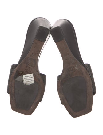 Brunello Cucinelli Monili Leather Slides