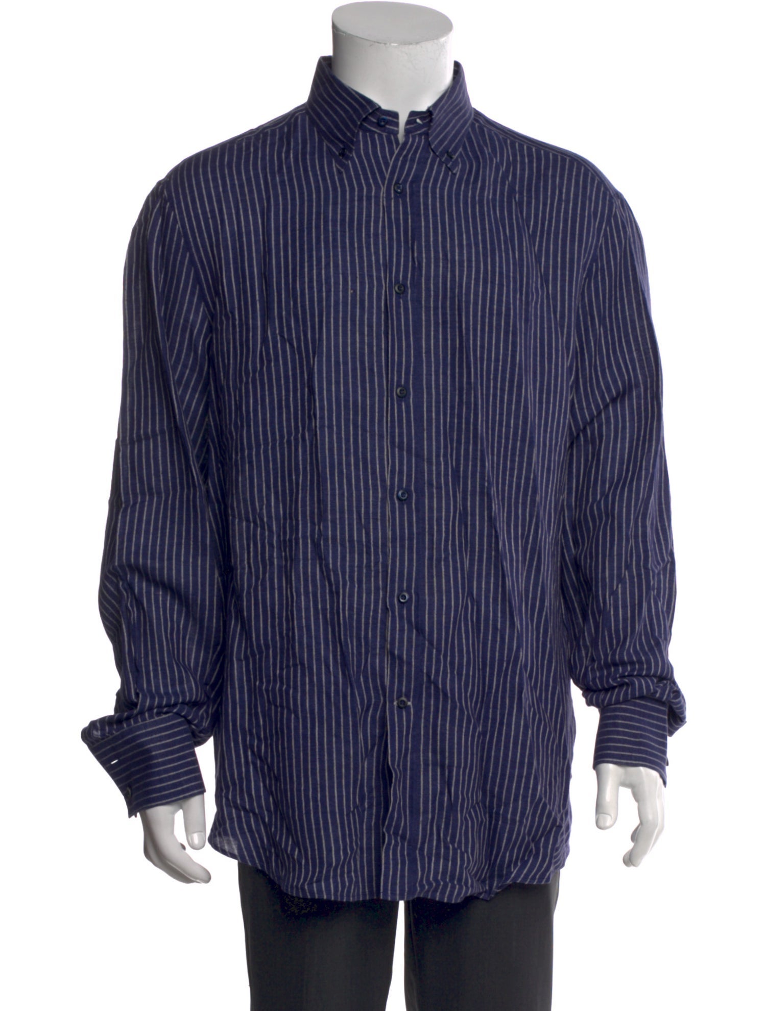 Brunello Cucinelli Striped Long Sleeve Shirt