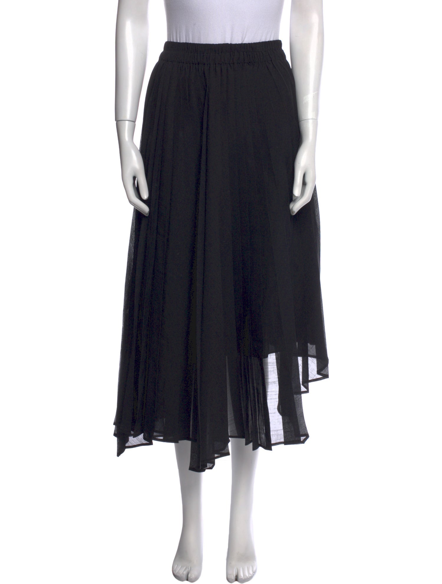 Brunello Cucinelli Pleated Accents Midi Length Skirt