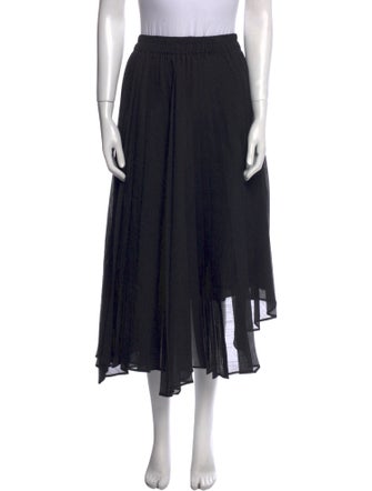 Brunello Cucinelli Pleated Accents Midi Length Skirt