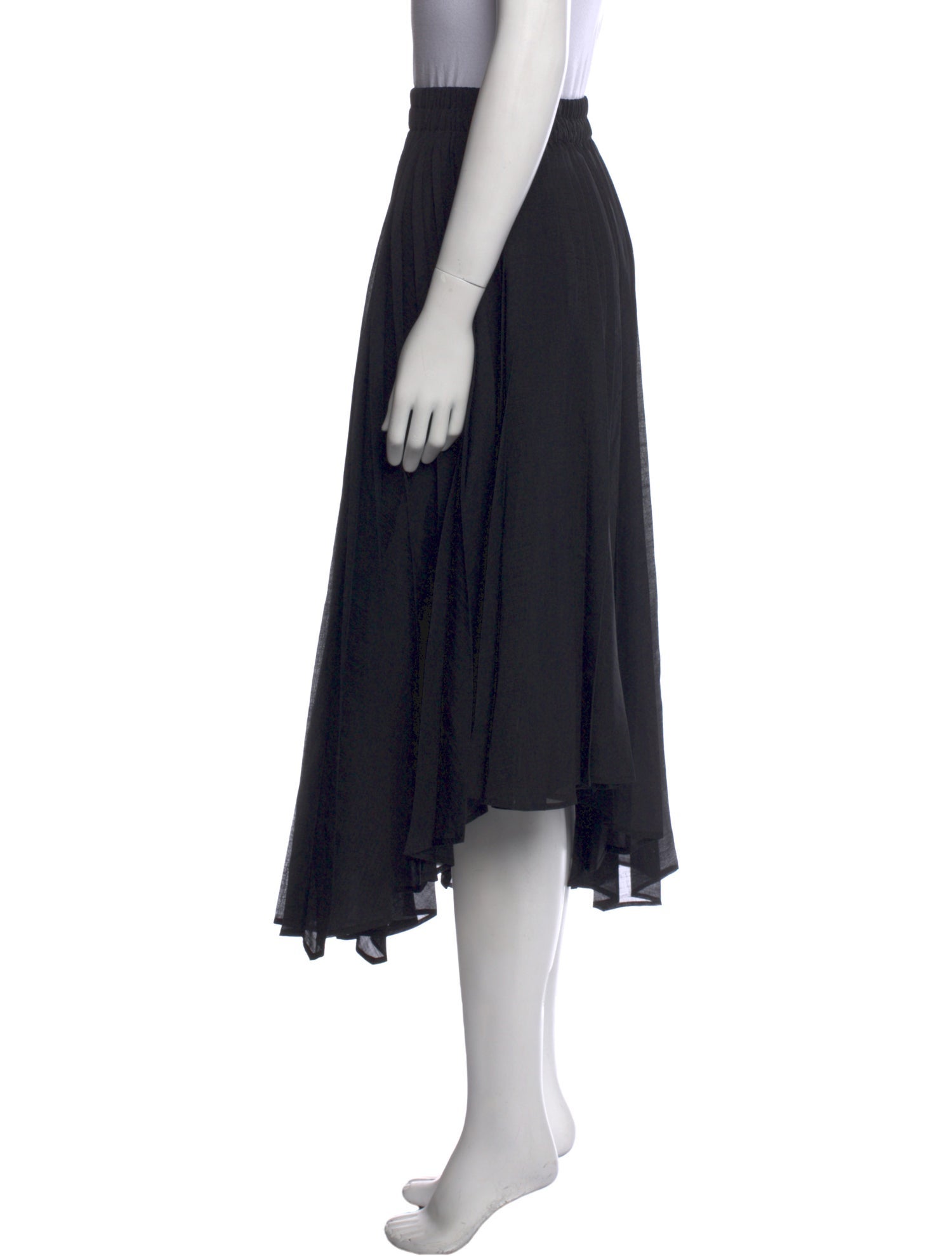 Brunello Cucinelli Pleated Accents Midi Length Skirt