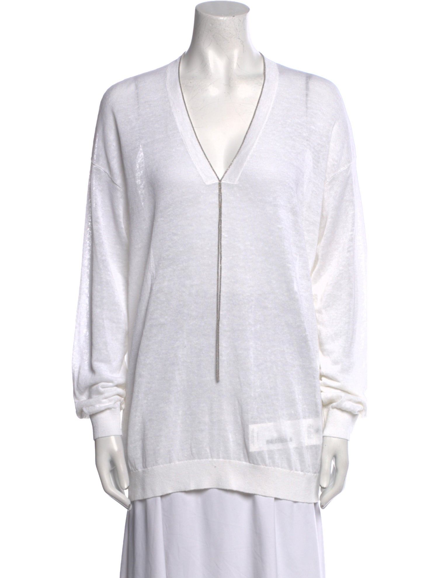 Brunello Cucinelli Linen V-Neck Tunic