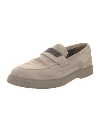 Brunello Cucinelli Monili Suede Loafers