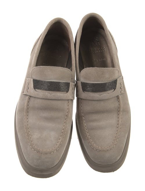Brunello Cucinelli Monili Suede Loafers