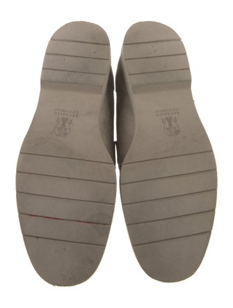 Brunello Cucinelli Monili Suede Loafers