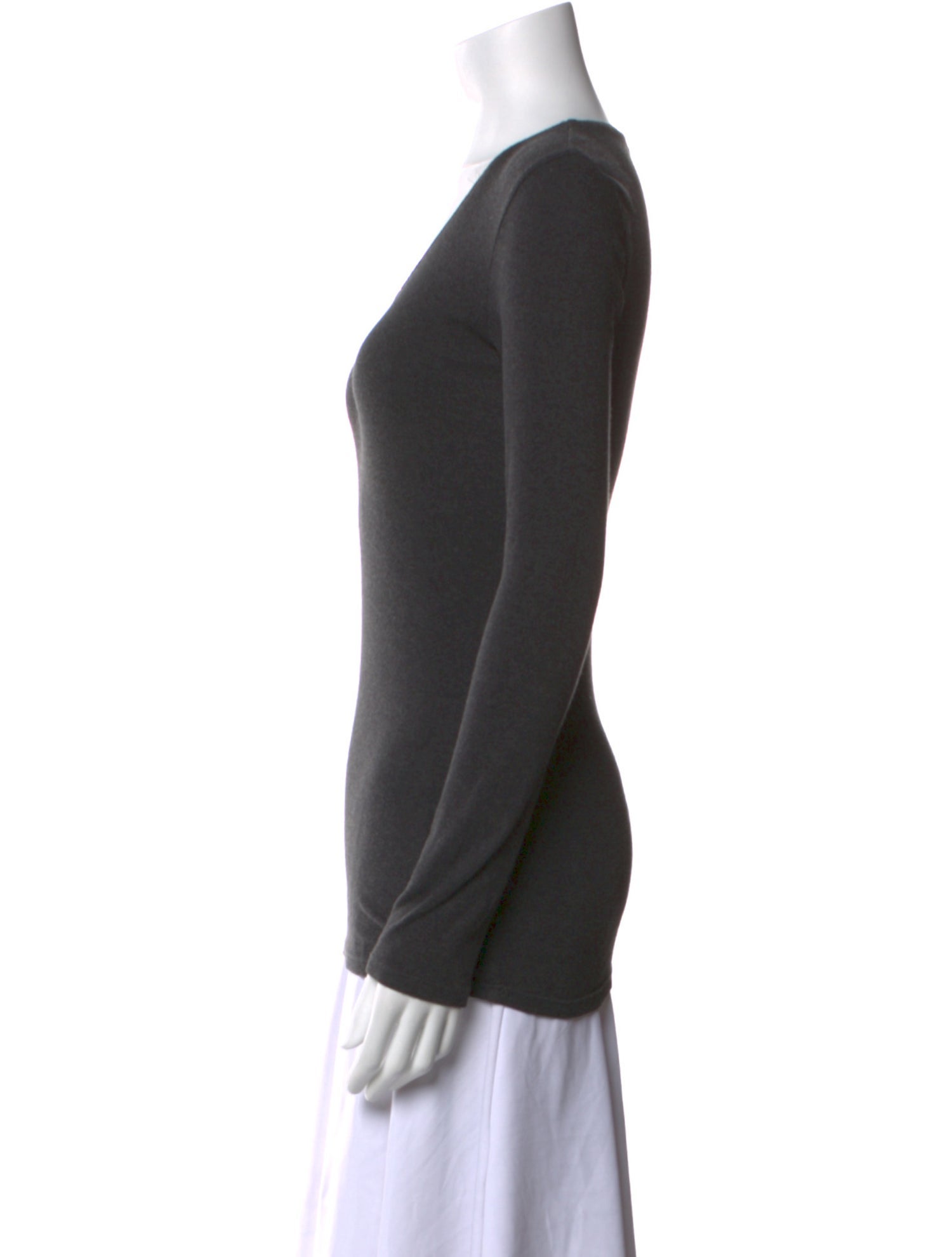 Brunello Cucinelli V-Neck Long Sleeve Top